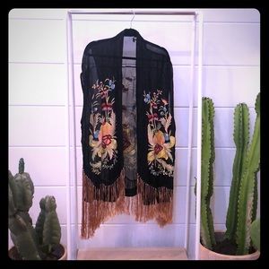 Vintage inspired Embroidered Kimono